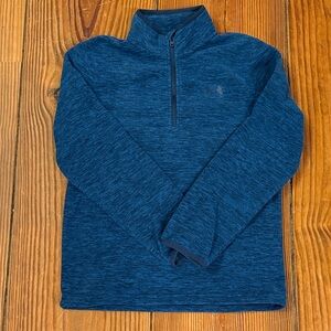 Kids blue fleece Quarter-Zip Pullover